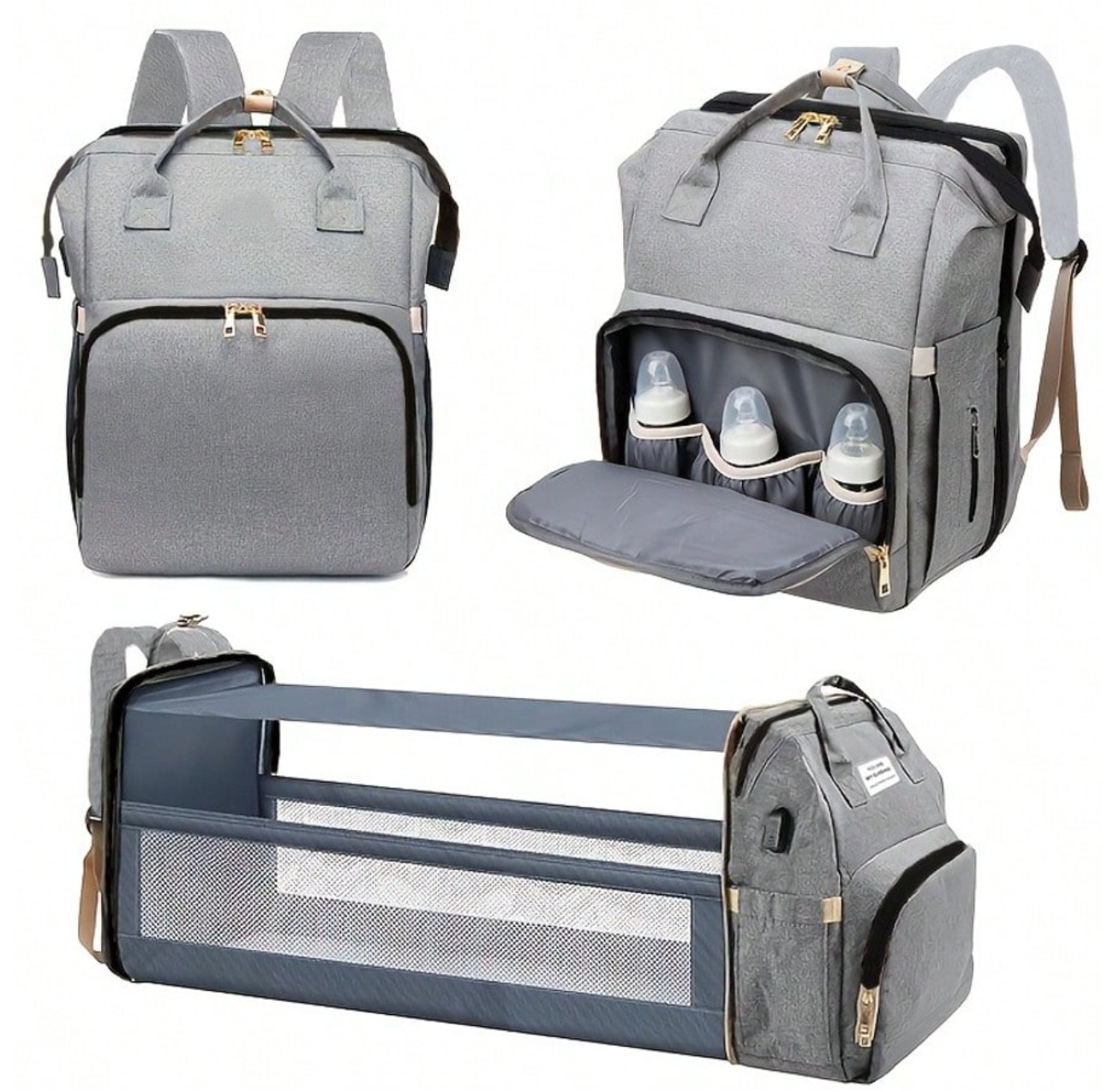 Multifunctional Waterproof Diaper Bag Backpack