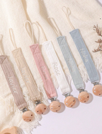 Personalized Polka Dot Baby Pacifier Clip