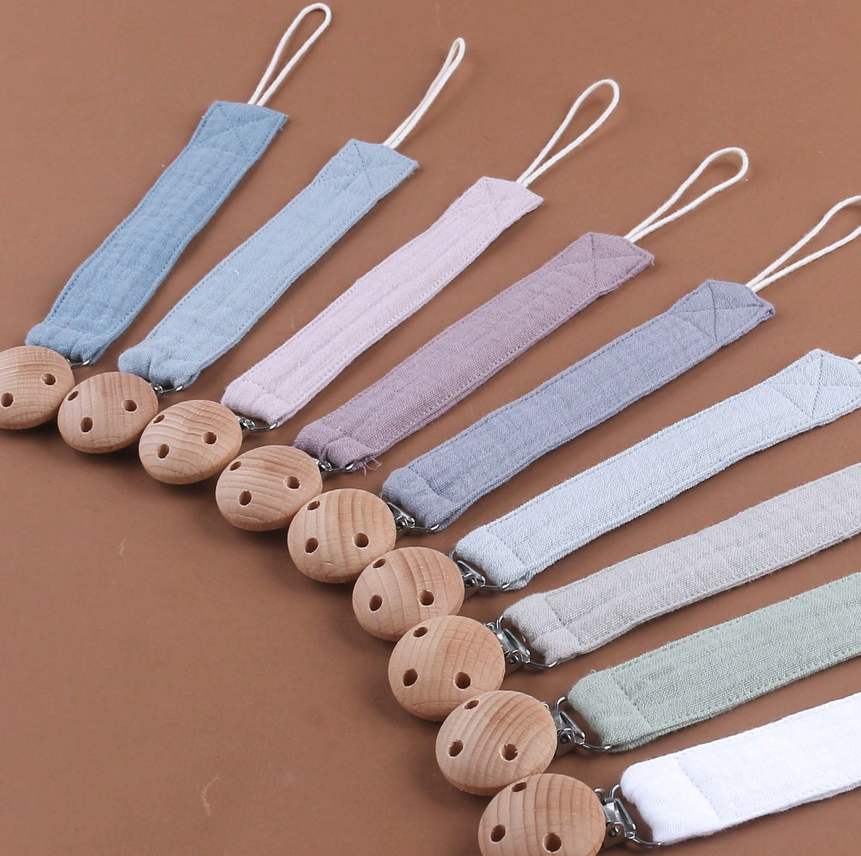 Personalized Polka Dot Baby Pacifier Clip