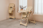 6-in-1 Foldable Baby High Chair with Adjustable Height and Tray