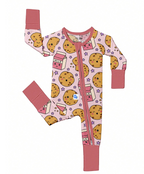 Pink Bamboo Zip-Up Baby Romper
