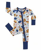 Baby Bamboo Zip-Up Printed Romper