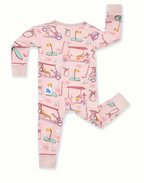 Bamboo Baby Girl Zipper Printed Jumpsuit